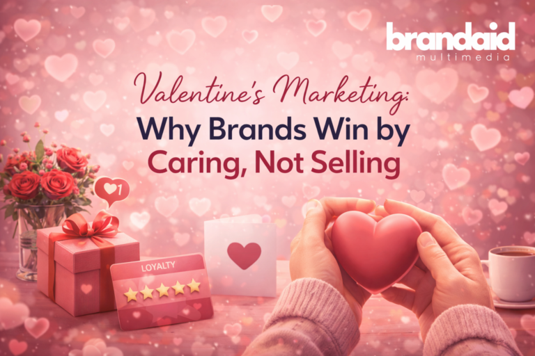 Valentine’s marketing illustrated through care-led branding, emotional connection, and thoughtful customer engagement