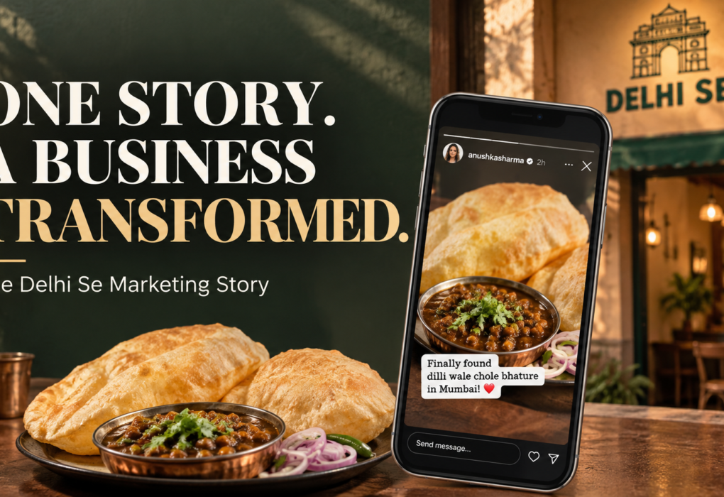 Delhi Se marketing story showing chole bhature and the power of an Instagram Story in transforming a small business
