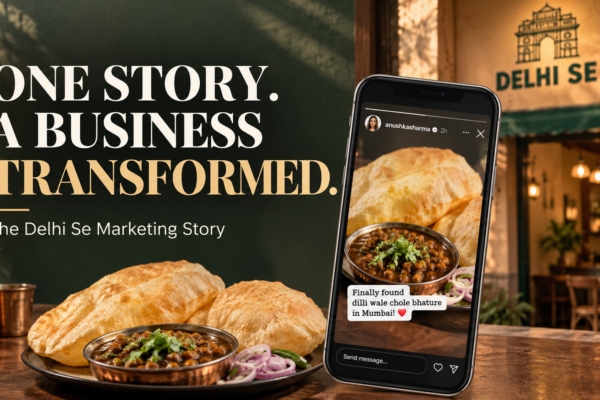 Delhi Se marketing story showing chole bhature and the power of an Instagram Story in transforming a small business