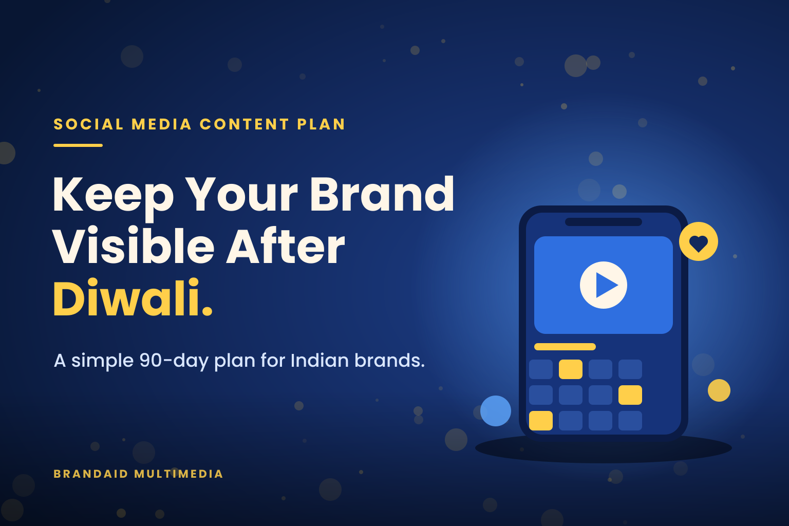 Social media content plan for Indian brands: phone with video and content calendar